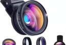 Lente macro para fotografia profissional para smartphone 12.5x E Super Ângulo Amplo 0.45x, lentes macro para iPhone, Samsung, Galaxy, celular Android acessório de lente macro para celular