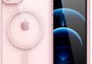 oakxco Capa magnética transparente para iPhone 12 Pro Max compatível com Magsafe, fina, fina, transparente, não amarela, amortecedor de silicone macio híbrido e capa protetora de plástico rígido para
