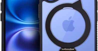 Gshield Capa Case Capinha Raptor com Suporte Kickstand compatível com Magsafe, Laterais Antiderrapantes Bordas Elevadas e Local para Acoplar Alça de Pulso (Preta, iPhone 16)