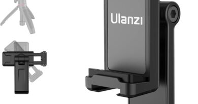 ULANZI Suporte adaptador de tripé de telefone ST-22, suporte ajustável para celular com 2 frias, braçadeira universal para smartphone, suporte horizontal vertical para iPhone, Samsung Galaxy e