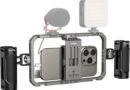 SmallRig Suporte universal para celular, kit de equipamento de vídeo para smartphone com alças, capa estabilizadora de vlogging portátil para videomaker, para iPhone para Samsung para Pixel e outros