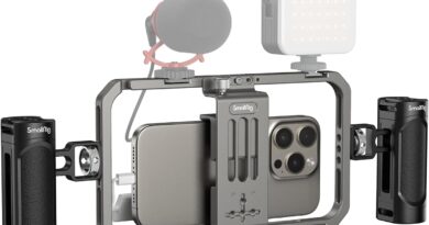 SmallRig Suporte universal para celular, kit de equipamento de vídeo para smartphone com alças, capa estabilizadora de vlogging portátil para videomaker, para iPhone para Samsung para Pixel e outros