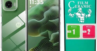 Kit Capa Capinha para Motorola G35 Anti Impacto Premium Transparente + Película Cerâmica 9D
