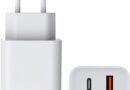 Carregador Universal Ultra Rápido Duo 40W – USB-C PD & USB-A QC 4.0 (9.1A). Compatível com iPhone, Samsung Galaxy, iPad, Xiaomi, Smartphones Android e Tablets. Bivolt.