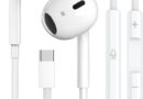 Fones de ouvido USB-C Compatível iPhone 16/15 Pro Max Plus, tipo C, com fio, microfone e controle remoto, com cancelamento de ruído para iPhone 16/15 iPad Pro, Galaxy S23/S22/S21/Ultra Note 10/20