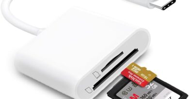 Leitor de Cartão SD para iPhone e USB-C – e USB 3.0, Leitura Simultânea de Cartões SD e MicroSD, Alta Velocidade, Plug and Play, AD Hub