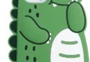 YAKVOOK Capa para iPhone 11 Pro Max Kawaii, capa de telefone de crocodilo com desenho 3D de silicone macio à prova de choque capa de telefone verde protetora compatível com iPhone 11 Pro Max bonito para mulheres e meninas