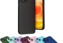 Capa Case Premium Compatível AppIe iPhone 15 Silicone Aveludada Proteção de Câmera (AZUL DARK)