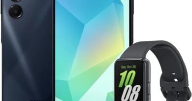 Samsung Combo A16 5G 128GB – Azul Escuro + Galaxy Fit3 – Grafite
