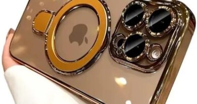 Capa com suporte magnético desert titanium para iphone 16 pro max com proteção nas lentes da câmera