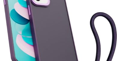 Capa Protetora para Celular Space Compatível Apple iPhone 11 Com Cordão de Pulso Luxo Fosca Slim [ROXO DARK]