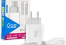 Kit Carregador de Parede Ultra Rápido com 1 Saída USB-C Power Delivery 20W + Cabo iPhone/Lightning + USB-C i2GO Certificado MFi 1,5m 3A Branco