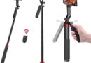 ULANZI MA09 Tripé Extensível para Celular, Vara de Selfie de 71″ com Clipe, Tripé de Viagem com Controle Remoto Recarregável para iPhone, Sony, Canon, GoPro