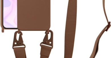 VooDirop Capa compatível com iPhone 15 Pro Max com cordão transversal, capa para iPhone com alça ajustável, à prova de choque, proteção contra quedas, capa de silicone para iPhone 15 Pro Max de 6,7 polegadas marrom
