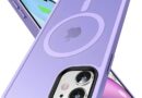 Capa Capinha Translucida Fosca Magnética Anti Impacto Premium Macia Protetora Compatível com iPhone (Roxo, iPhone 13/14)