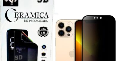 Película Cerâmica Privacidade Brilhante IPhone X 11 12 13 14 15 16e PRO MAX Proteção Total, Anti-Risco e Anti-Espião (15 PRO MAX / 16 PLUS)