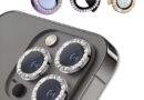 Kit 3 Película Lente Strass Câmera Compatível Com iPhone 16 Pro / 16 Pro Max Dourado/Prata (Prata)