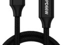 Cabo USB-C para USB-C 66W Premium – Carregamento Ultra-Rápido, Nylon Reforçado e Compatível iPhone 15/16/17