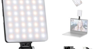 Neewer Lâmpada de vídeo para celular LED, 3 modos de luz/brilho ajustável/bateria de lítio recarregável de 2000 mAh integrada e grampo de telefone compatível com iPhone Samsung Huawei