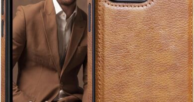 SOUTEM Capa de couro para iPhone 15 Pro Max, capa de proteção de moldura de câmera executiva clássica vintage de couro PU, macia, antiderrapante, antiarranhões, à prova de choque para iPhone 15 Pro