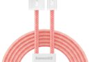 Cabo Baseus Dynamic Lightning 2.4A 2m – Carregamento Rápido, Transferência 480Mbps, Compatível com iPhone até 14, Trança Nylon Reforçada (Vermelho)