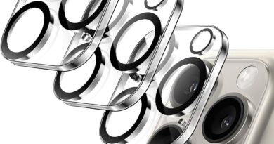 JETech Protetor de Lente de Câmera para iPhone 16 Pro 6,3 Polegadas e iPhone 16 Pro Max 6,9 Polegadas, Vidro Temperado 9H, Antirriscos, Amigável ao Caso, HD Claro, Pacote com 3