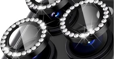 Kit 3 Película Câmera Strass Brilho Compatível Com iphone 11 12 13 Proteção Preto iphone 11 pro max