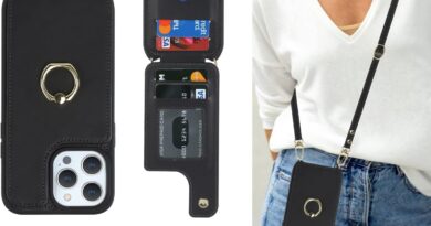 Lipvina Capa para iPhone 13 Pro Max/iPhone 12 Pro Max com suporte para cartão para mulheres, cordão de alça transversal, suporte para cartão de crédito, suporte de anel, fecho de pressão, linda capa