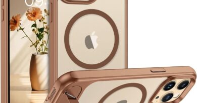 GUAGUA Capa para iPhone 14 Pro Max com suporte, capas magnéticas, dobrável, invisível, suporte, translúcido, fosco, traseira protetora, à prova de choque, capa para iPhone 14 Pro Max de 6,7 polegadas