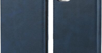 Havaya Capa carteira para iPhone 11 Pro Max com suporte para cartão para mulheres e homens couro PU flip fólio compartimentos para cartão de crédito suporte à prova de choque capa de telefone azul