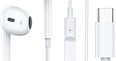 Fones de ouvido tipo C para iPhone 15 15 Pro 15 Pro Max 16 16 Pro Max com fio, fones de ouvido estéreo compatíveis com a maioria dos dispositivos com conector tipo C – DM SHOPP