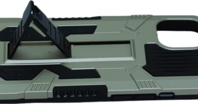 Cabos & Plugs, Capa Antishock compatível com Iphone 12, 13, 13 Pro e 13 Max, case armor com apoio em V, Case Anti Choque (Iphone 12, beige)