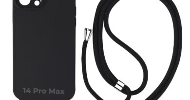 Case Capa Capinha Facility Com Cordão Alça Para iPhone 14 Pro Max (Preto)