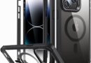 ESR Capa para iPhone 14 Pro Max, capa à prova de choque de corpo inteiro MagSafe, proteção de nível militar, capa com suporte Shock Armor (HaloLock), Preto