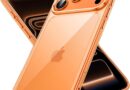 JETech Capa para iPhone 17 Pro 6,3 Polegadas, Case Protetora de Telefone à Prova de Choque, Anti-Amarelecimento, Parte Traseira Transparente Anti-Riscos (Laranja)
