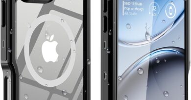 Capa impermeável para iPhone 16 Pro Max | Capa de telefone à prova de choque à prova de poeira com protetor de tela para iPhone 16 Promax – transparente