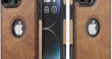 TOPSEM Capa de couro PU para iPhone 16 Pro Max, capa protetora para iPhone 16 Pro Max (marrom) de couro PU de luxo retrô e macia e antiderrapante flexível à prova de choque