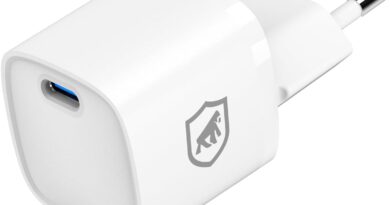 Gshield Carregador de Parede Universal Ultra Rápido USB-C 20W Power Delivery com chip GaN, Compatível com iPhone e Certificado Anatel, Ultra Slim Branco
