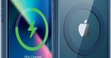 JETech Capa Magnética para iPhone 13 mini 5,4 Polegadas Compatível com MagSafe, Case Protetora à Prova de Choque, Moldura de TPU Fosco, Capinha Parte Traseira Transparente Antiarranhões (Azul)