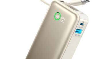 Anker Nano Power Bank, Carregador Portátil de 10.000 mAh com Cabo USB-C Integrado, Saída Máxima de 30W, para iPhone 17/iPhone 16/Série 15, MacBook, AirPods e Mais, Branco