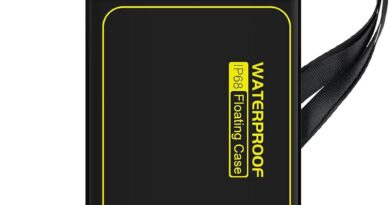 Bolsa de telefone à prova d’água flutuante, capa de telefone IP68 à prova d’água para iPhone 16 Pro 15 14 13 12 11 Pro Max Samsung Google, bolsa seca com cordão ajustável, até 6,7 polegadas preta