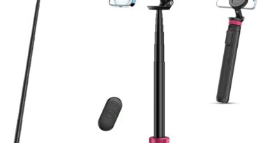 Ulanzi Tripé Magnético de 61 Polegadas com Controle Remoto para iPhone 15/14/13/12, Tripé Extensível, Suporte Portátil para Selfie/Foto/Vivo/Vlog, Rosa