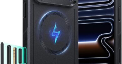 ESR Capa robusta para iPhone 17 Pro Max, Com suporte, proteção contra quedas de nível militar 7X com botão de controle da câmera, compatível com MagSafe, Preto