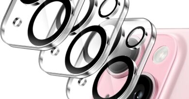 JETech Protetor Lente Câmera para iPhone 15 6,1 Polegadas e iPhone 15 Plus 6,7 Polegadas, Vidro Temperado 9H, Caso-Amigável, HD Transparente, Pacote de 3